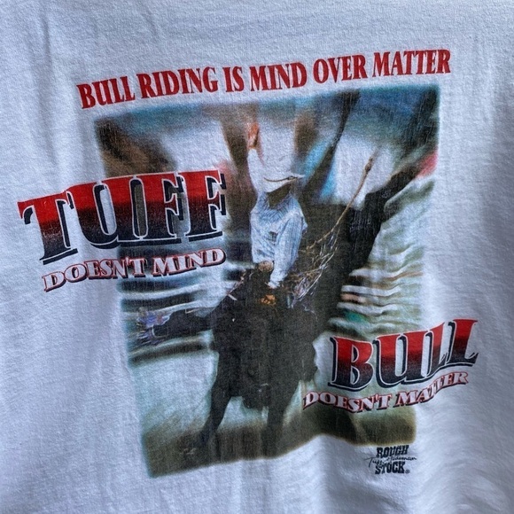 Vintage Single Stitch Rough Stock World Champion Bull Rider Tuff Hedeman Rodeo - Picture 7 of 7